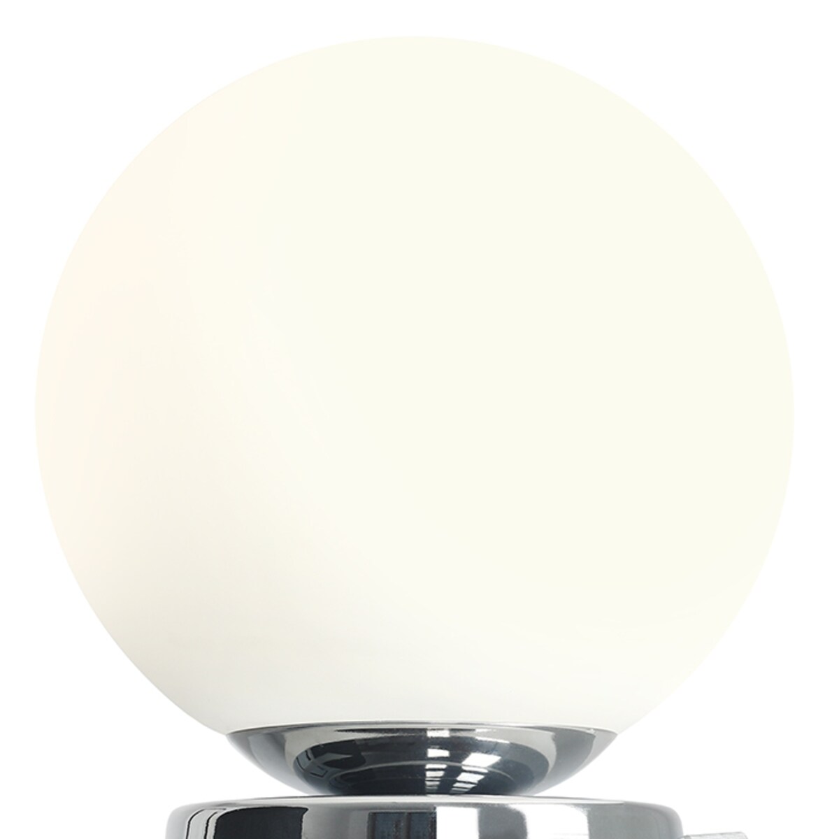 Okrągła lampa stojąca Ball 1076B4_M Aldex na biurko szklana kula chrom