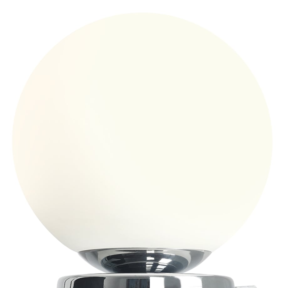 Okrągła lampa stojąca Ball 1076B4_M Aldex na biurko szklana kula chrom