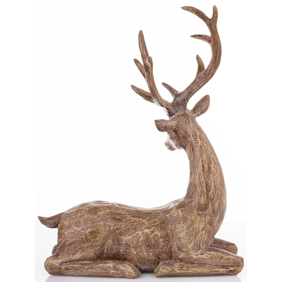 Figurka - leżący jeleń z tworzywa sztucznego 34x15x26 cm SASEUM-4