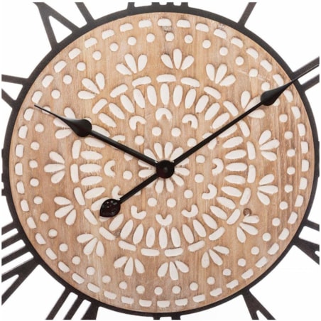 Dekoracyjny zegar ścienny BOHO, Ø 67 cm, rzymskie cyfry
