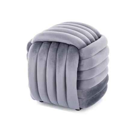 Pufa BRUNI VELVET szara