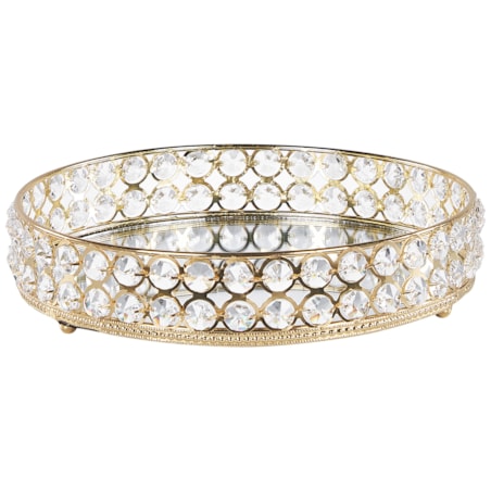 Taca dekoracyjna lustrzana okrągła złota VATAN