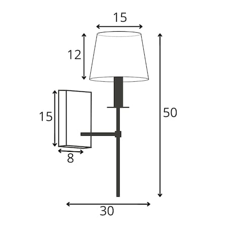 Kinkiet lampa ścienna lampa na ścianę z abażurem walec LOON