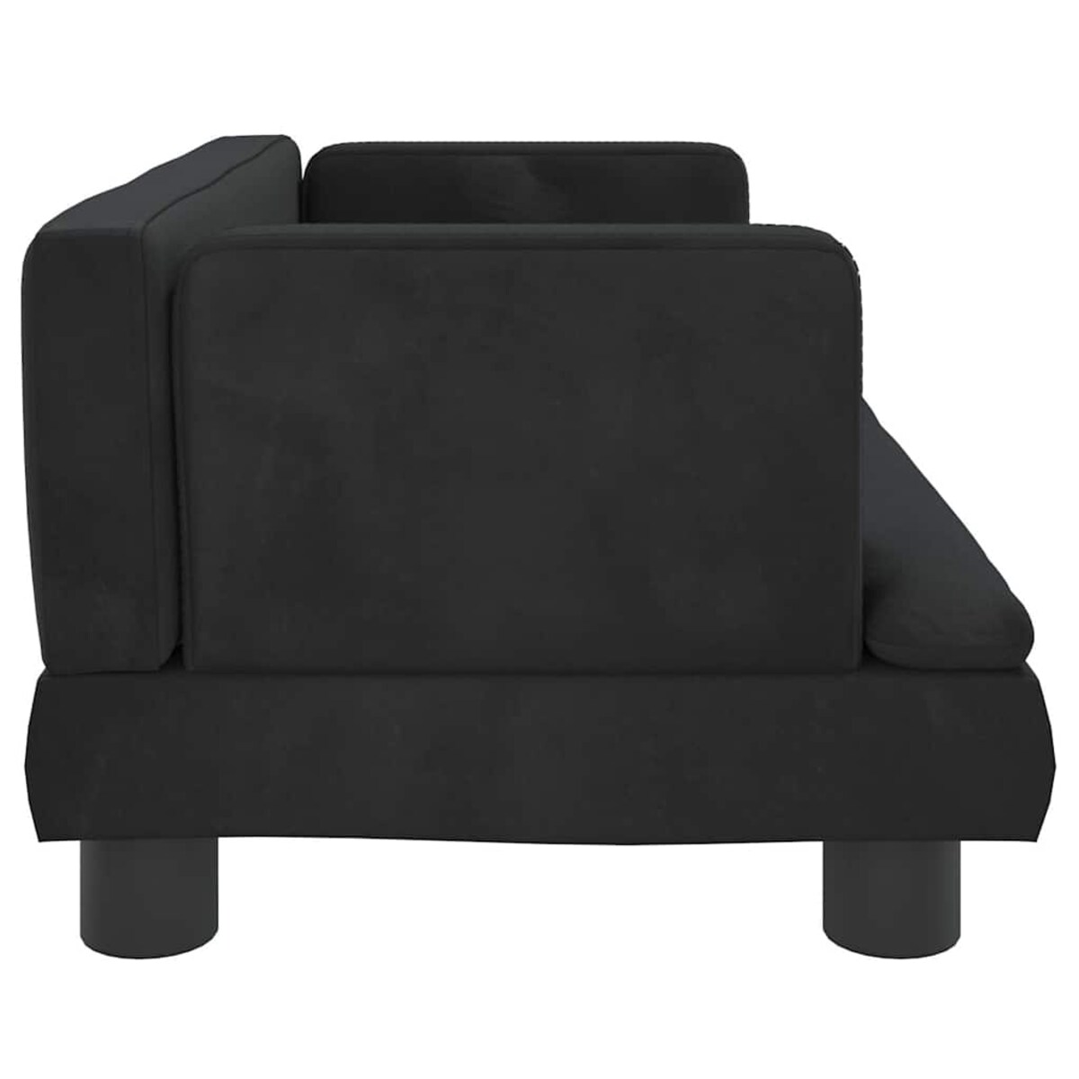 vidaXL Sofa dla dzieci, czarna, 60x40x30 cm, aksamit