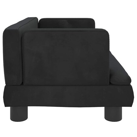 vidaXL Sofa dla dzieci, czarna, 60x40x30 cm, aksamit