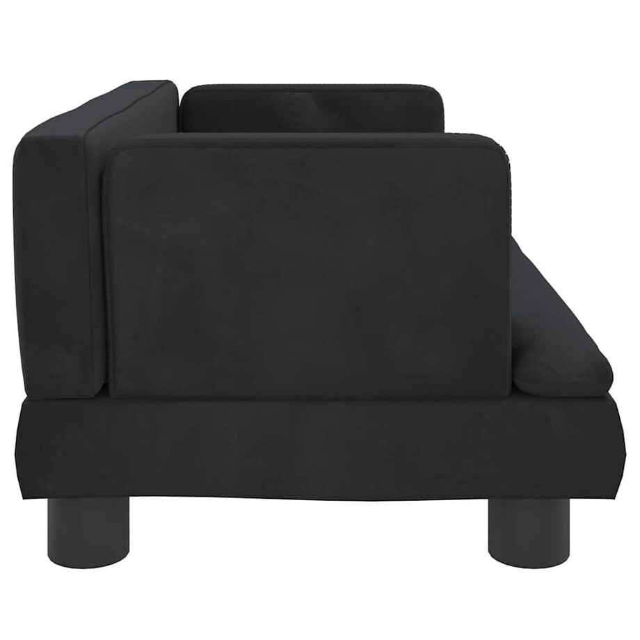 vidaXL Sofa dla dzieci, czarna, 60x40x30 cm, aksamit