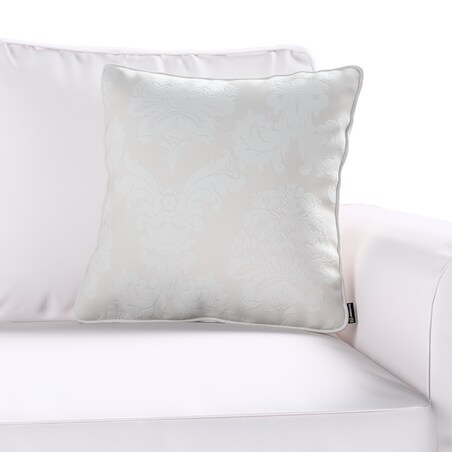 Poszewka Gabi na poduszkę 60x60 liście akantu na jasno-popielatym tle