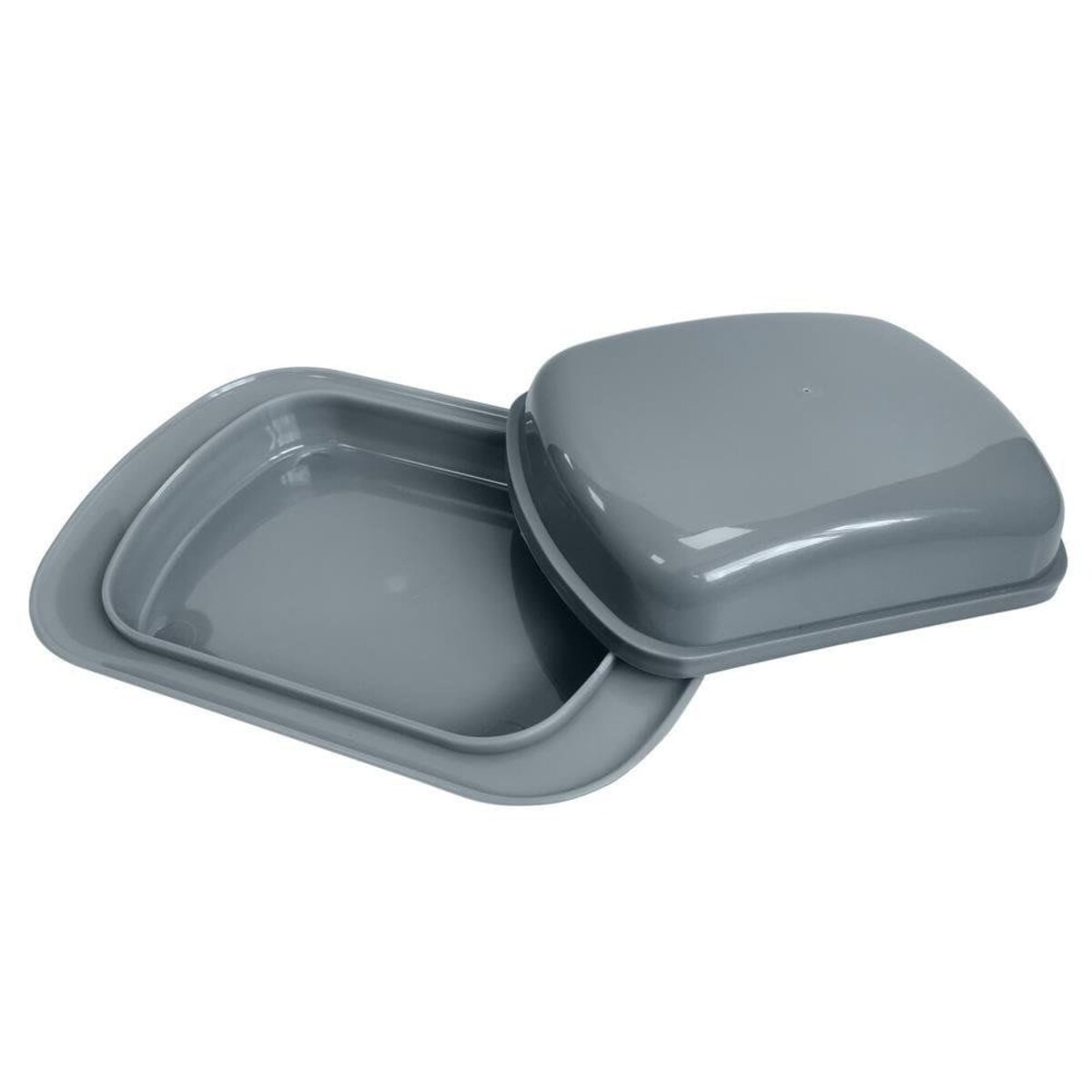 Maselniczka z Przykryciem maselnica Szara Pojemnik na masło z Pokrywką