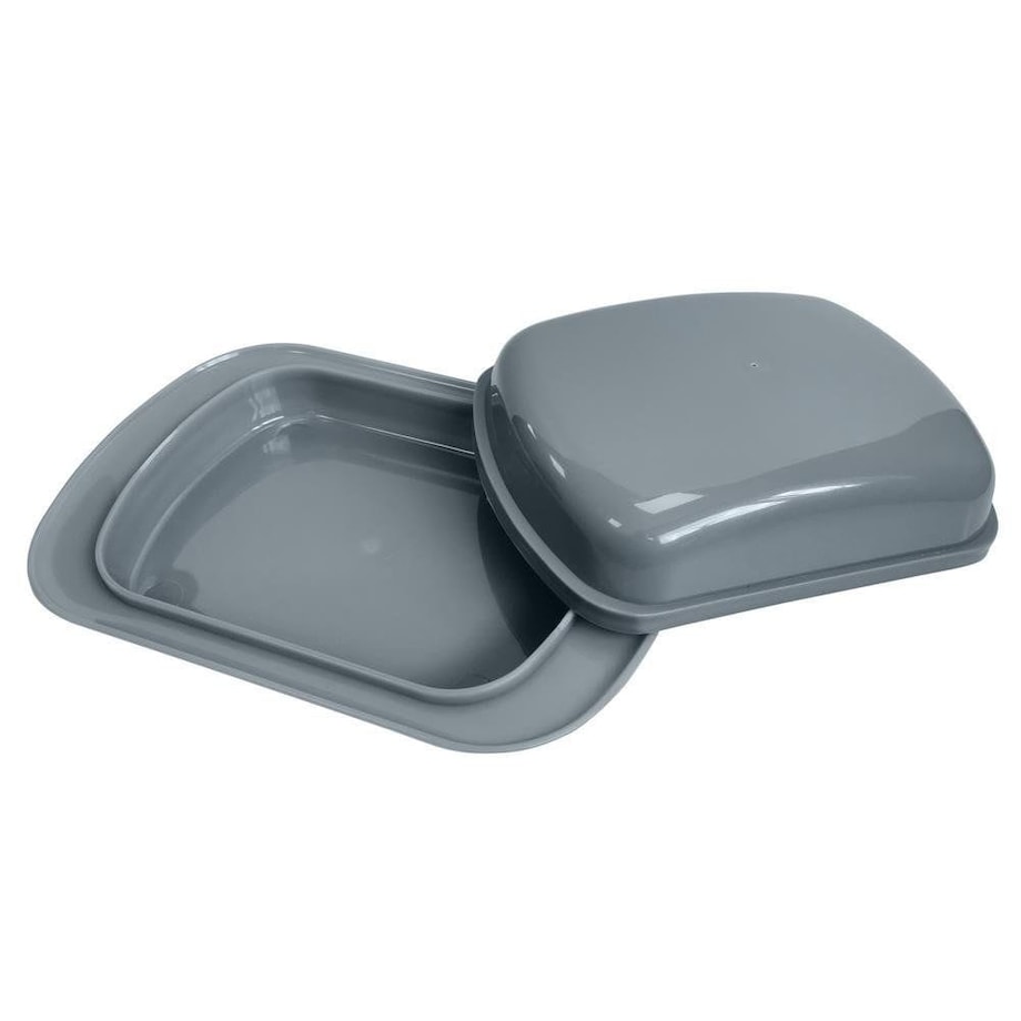 Maselniczka z Przykryciem maselnica Szara Pojemnik na masło z Pokrywką