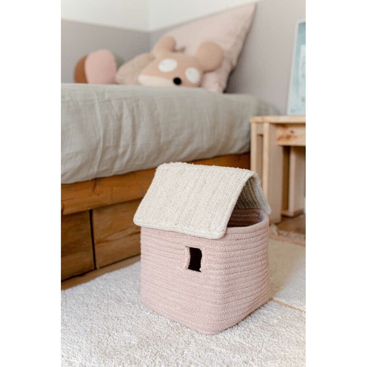 Kosz Domek Vintage Nude Eco-City 22x22x34 cm Lorena Canals