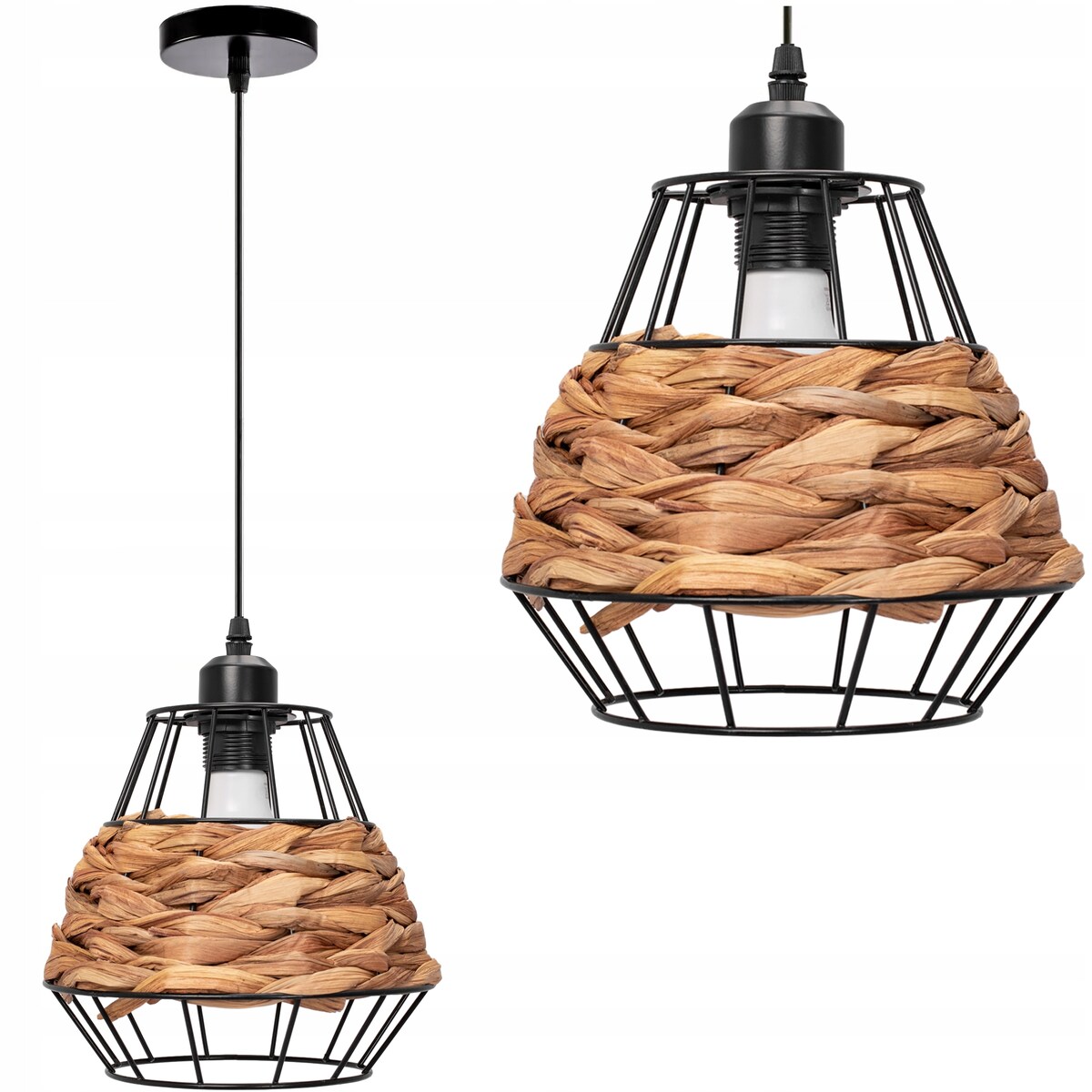 Lampa Wisząca Sufitowa Natural Pleciona E27 Boho