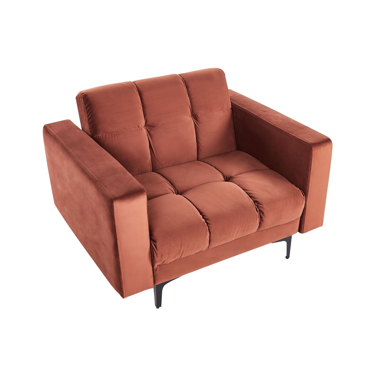 Fotel ALNES Welur Jasnoczerwony