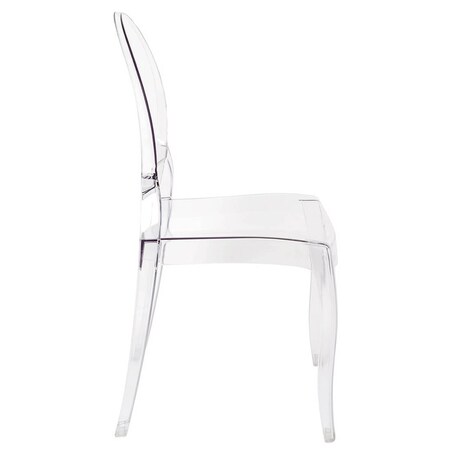 Transparentne krzesło sypialniane Elizabeth do toaletki