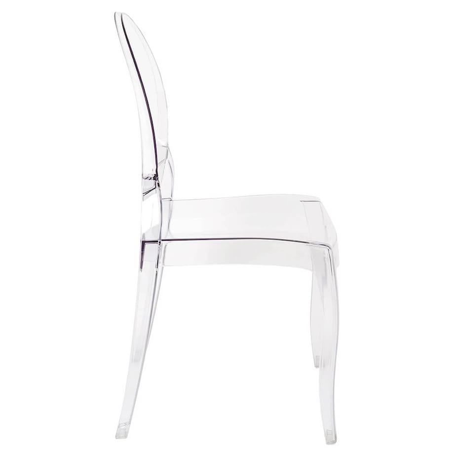 Transparentne krzesło sypialniane Elizabeth do toaletki