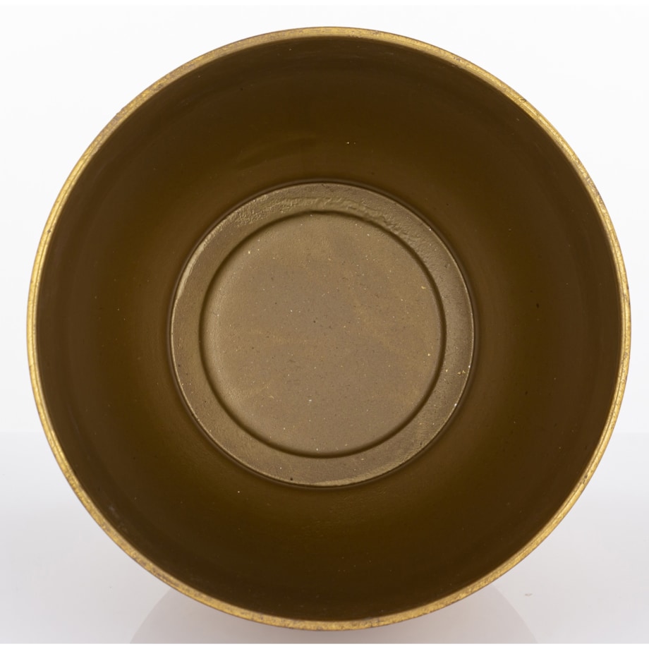 Osłonka na doniczkę postarzana złota 20x26x26 cm