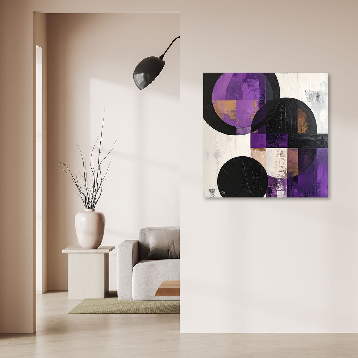 Obraz do salonu sypialni biura, Nowoczesna abstrakcja tekstura fioletowy