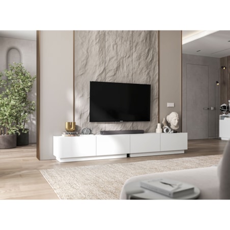 Szafka RTV Komoda Loft Industrialna stojąca / wisząca Biały MAT 120 cm