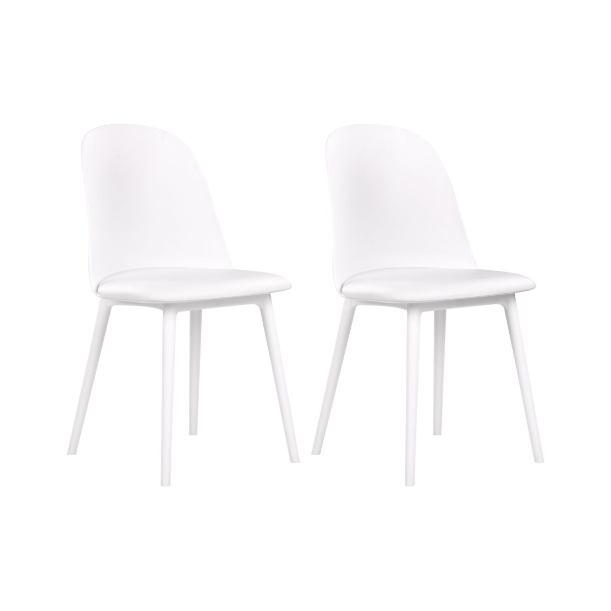 Zestaw 2 krzeseł do jadalni biały FOMBY