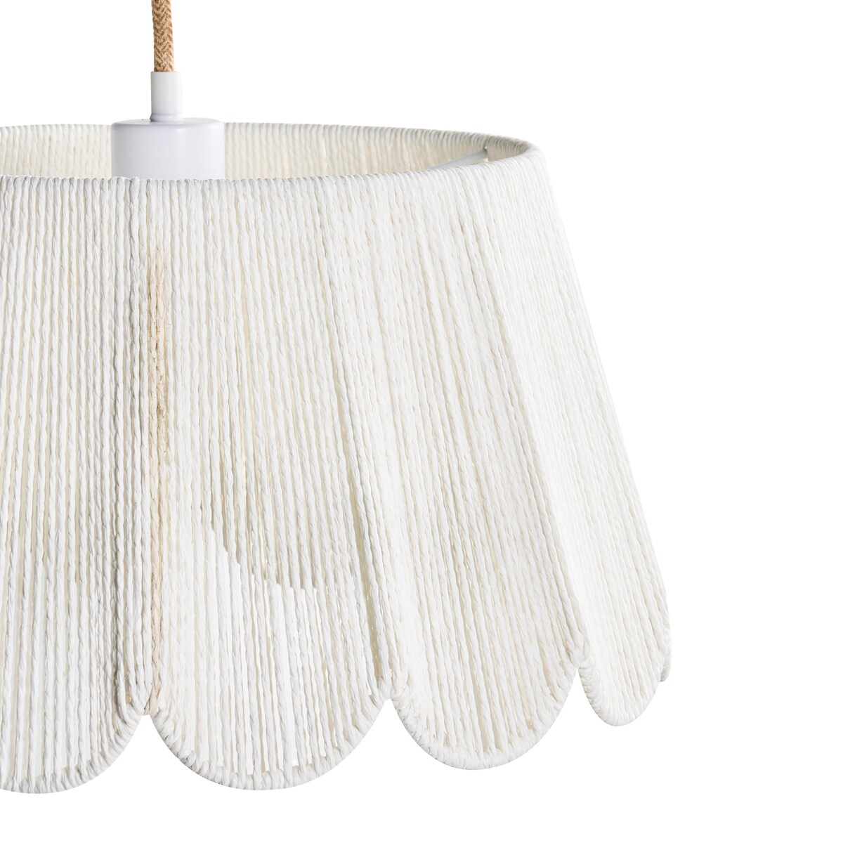 Lampa wisząca SEBAKWE Papierowa plecionka Jasnobeżowy