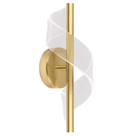 Kinkiet Led G032-W Złoty, Metal, Tworzywo Sztuczne