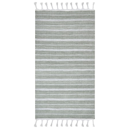 Dywan 80 x 150 cm zielony BADEMLI