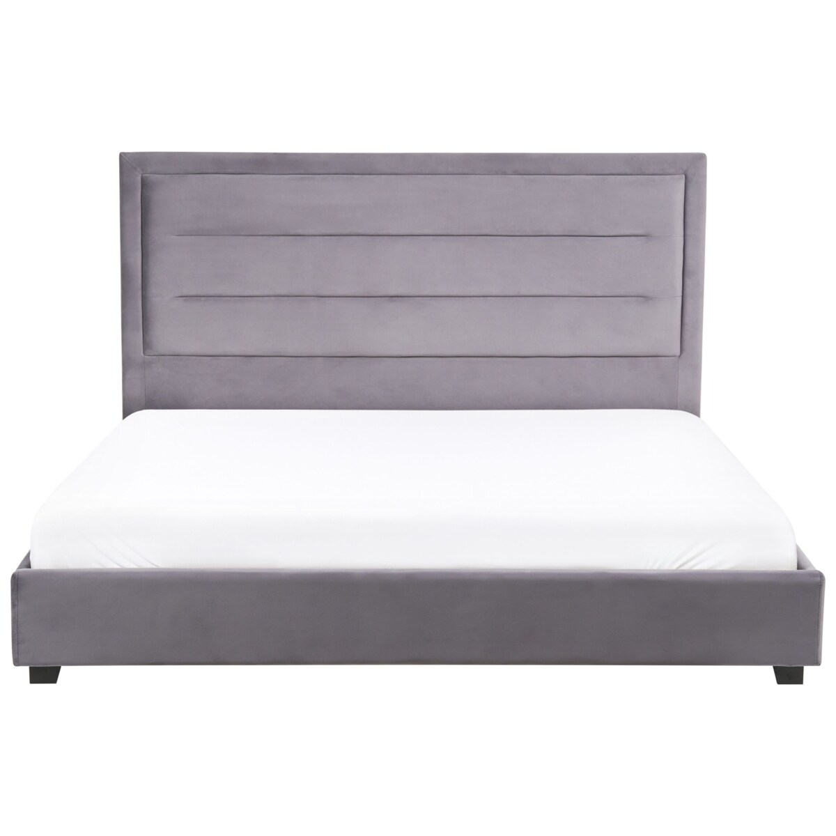 Łóżko wodne Welur ROUEN 180 x 200 cm Ciemnoszary