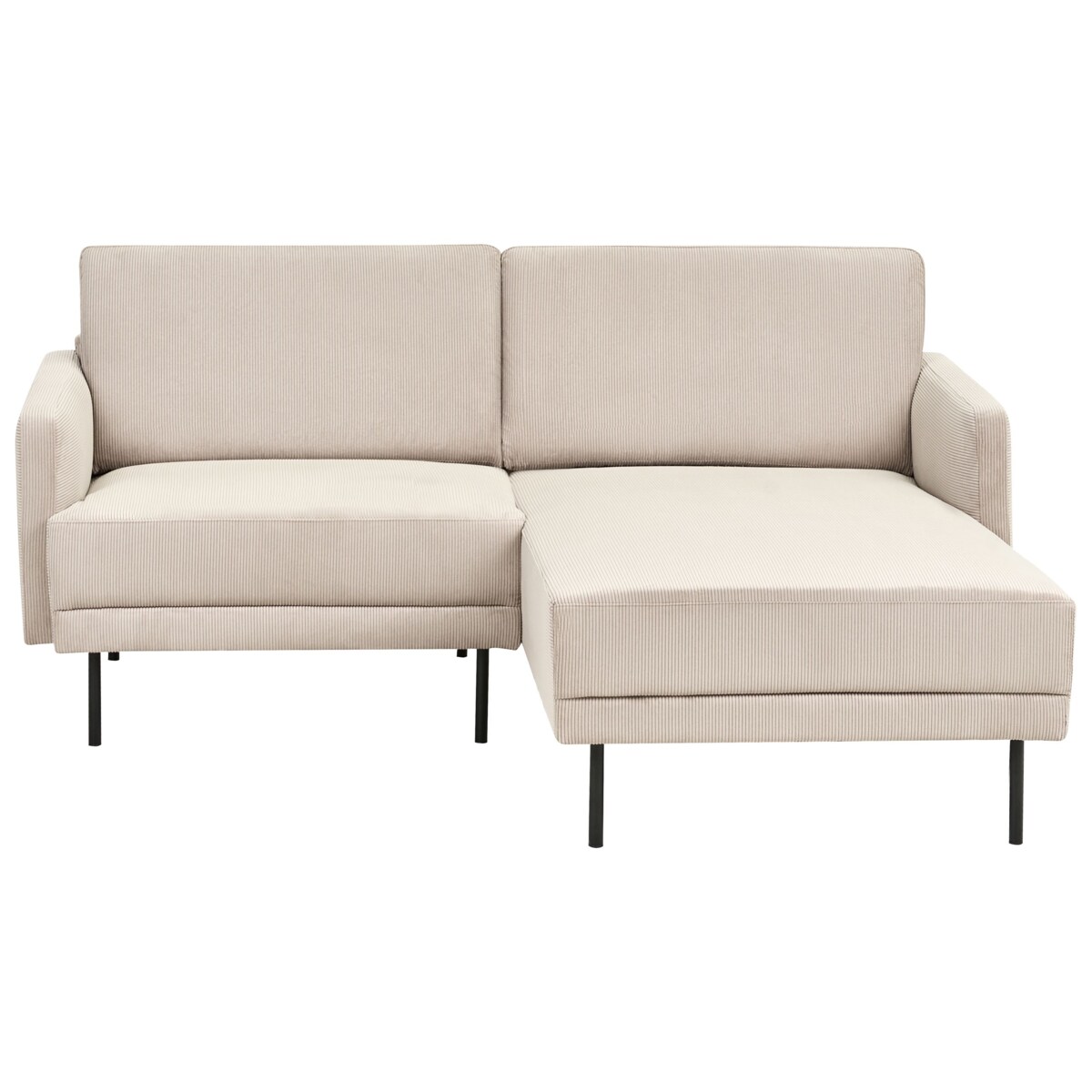 Narożnik dla 2 osób BREDA Sztruks Beżowy Lewostronny