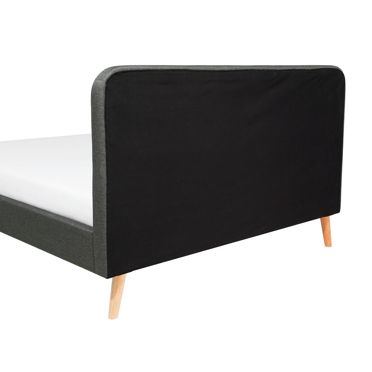 Łóżko tapicerowane 140 x 200 cm ciemnoszare RENNES