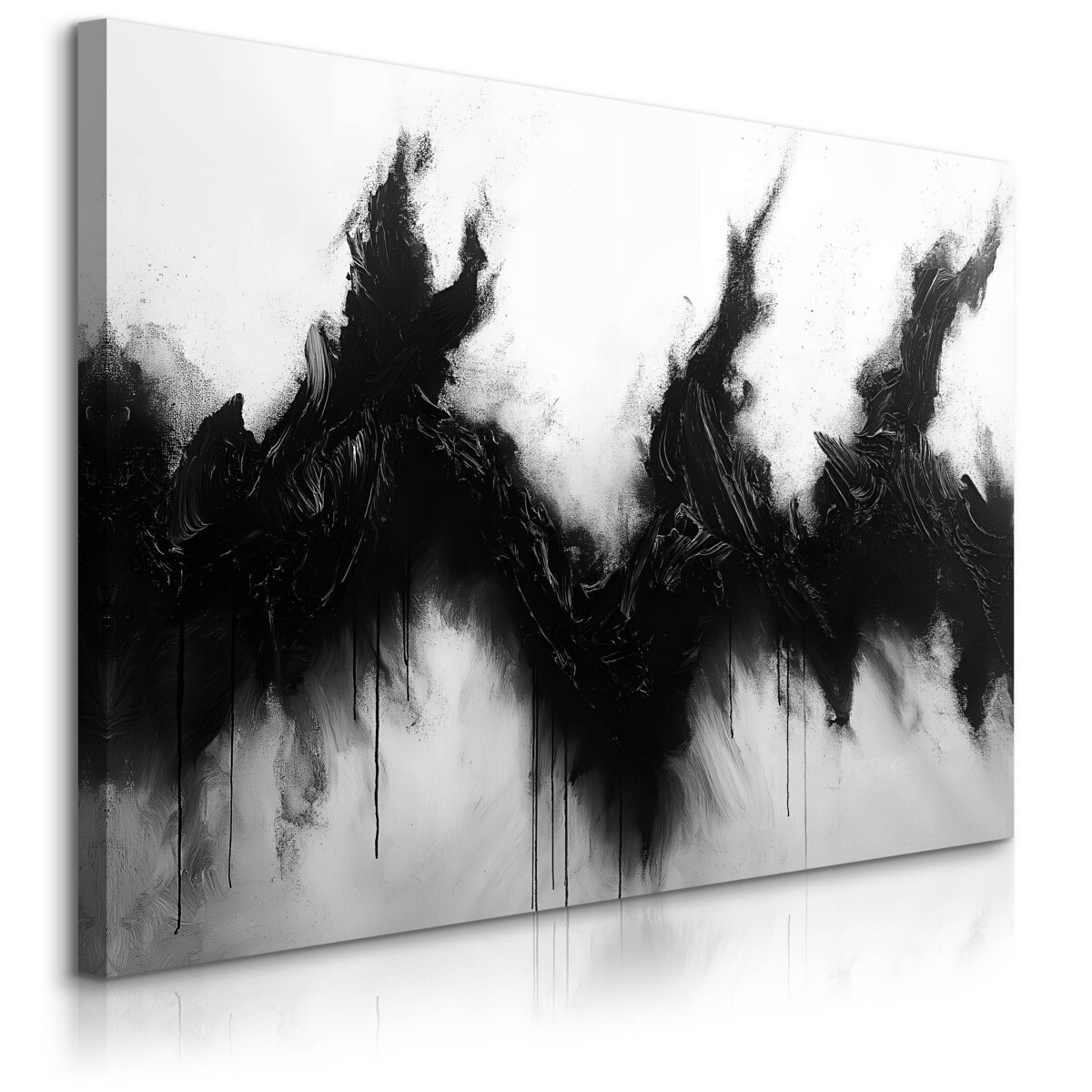 Obraz Do Salonu Sypialni Czarny Dym Abstrakcja Styl Nowoczesny 70x50cm