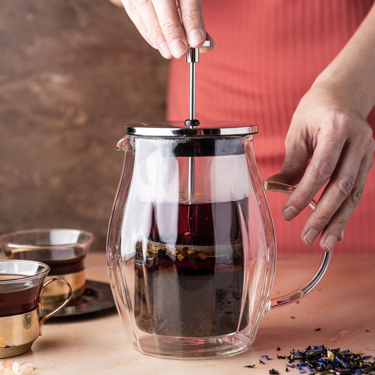 Zaparzacz do kawy herbaty 0.60L French Press srebrny KLAUSBERG