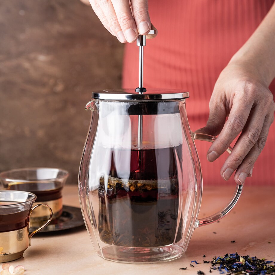 Zaparzacz do kawy herbaty 0.60L French Press srebrny KLAUSBERG