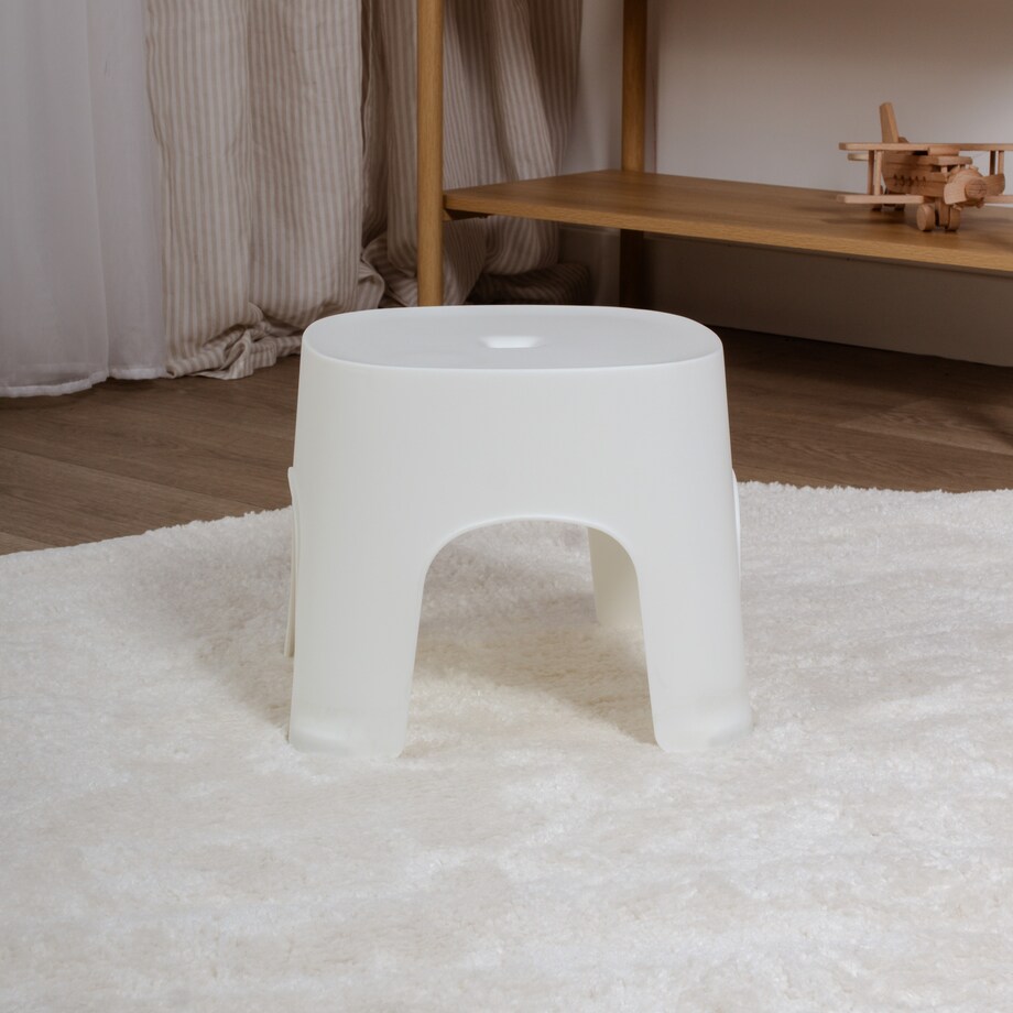 Krzesełko dla dzieci plastikowe białe stołek siedzisko