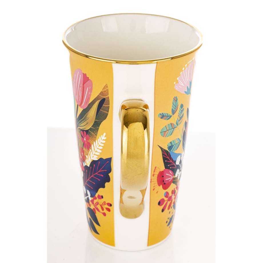 Kubek porcelanowy 16,5x14,5x10 cm 700 ml BLUMEN multicolour