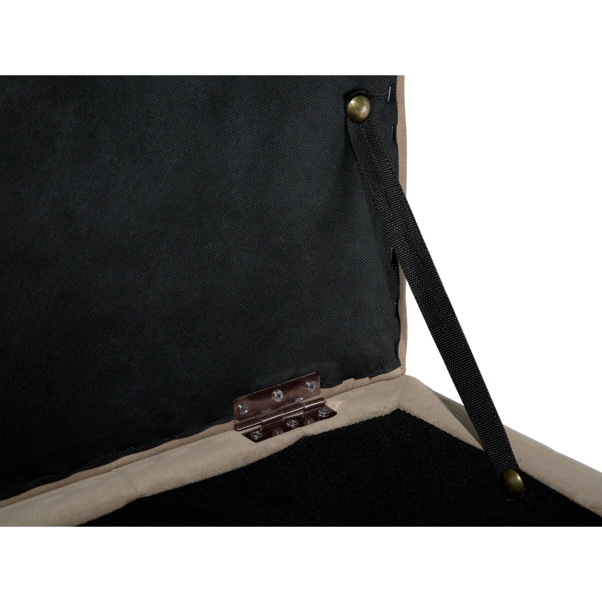 Puf ze schowkiem welurowy brązowy MICHIGAN