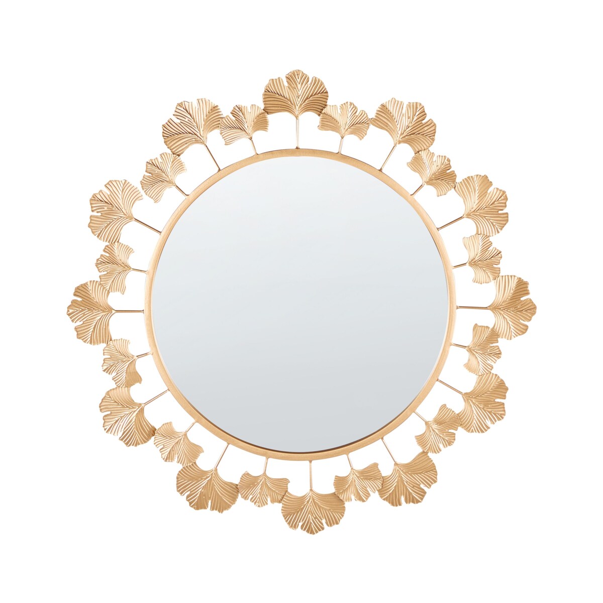 Metalowe okrągłe lustro ścienne ø 60 cm złote CODOLET