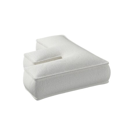 Poduszka literka F, biały, 35x40cm, Boucle