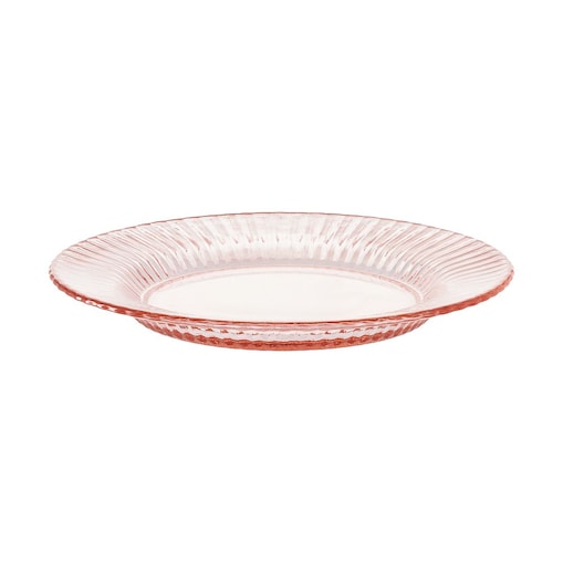 VILLA ITALIA Talerzyk deserowy szklany różowy 21 cm RAGGIO