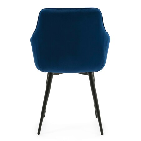 Krzesło tapicerowane welurowe GALLO velvet granatowy