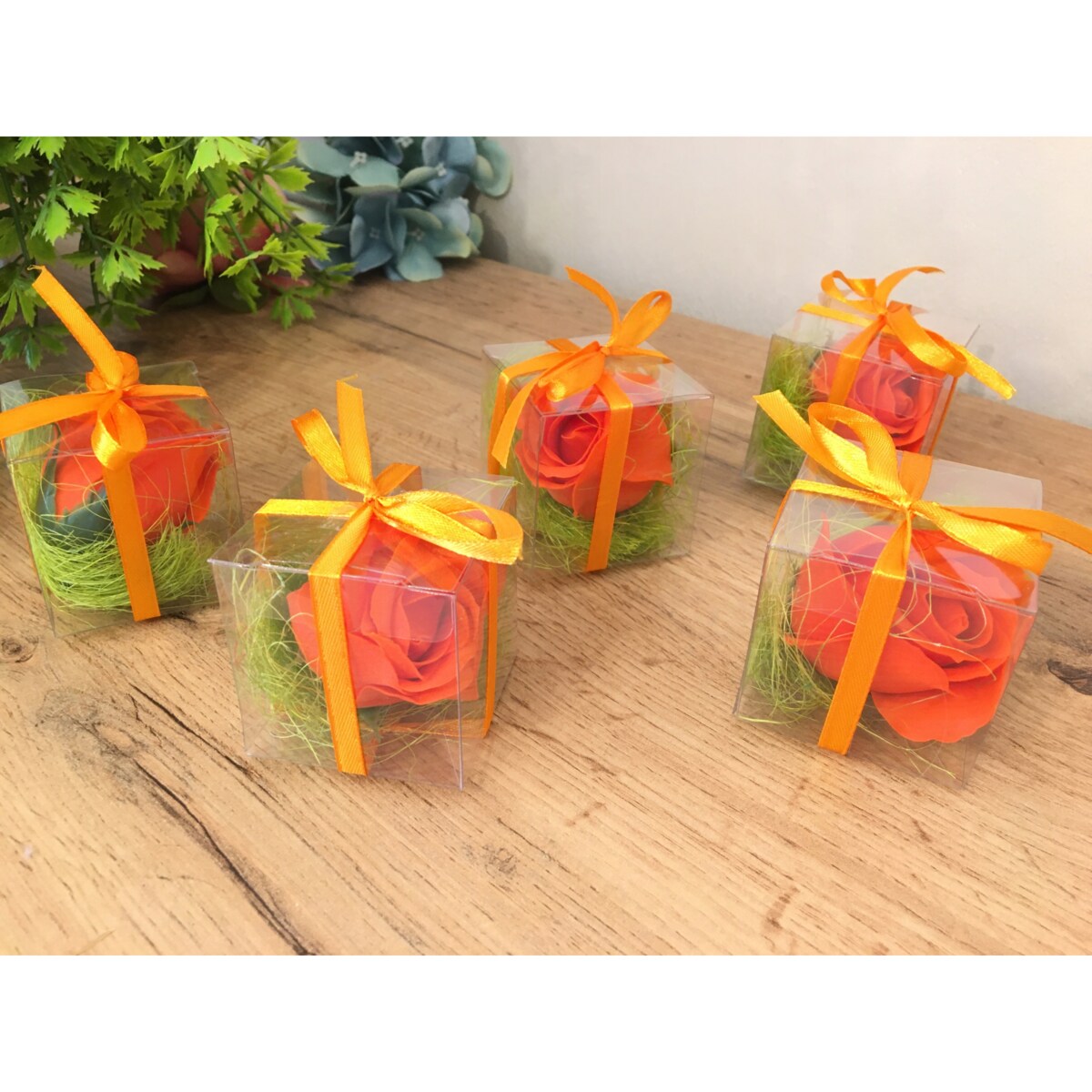 KWIAT MYDLANY w pudełku podziękowania upominek