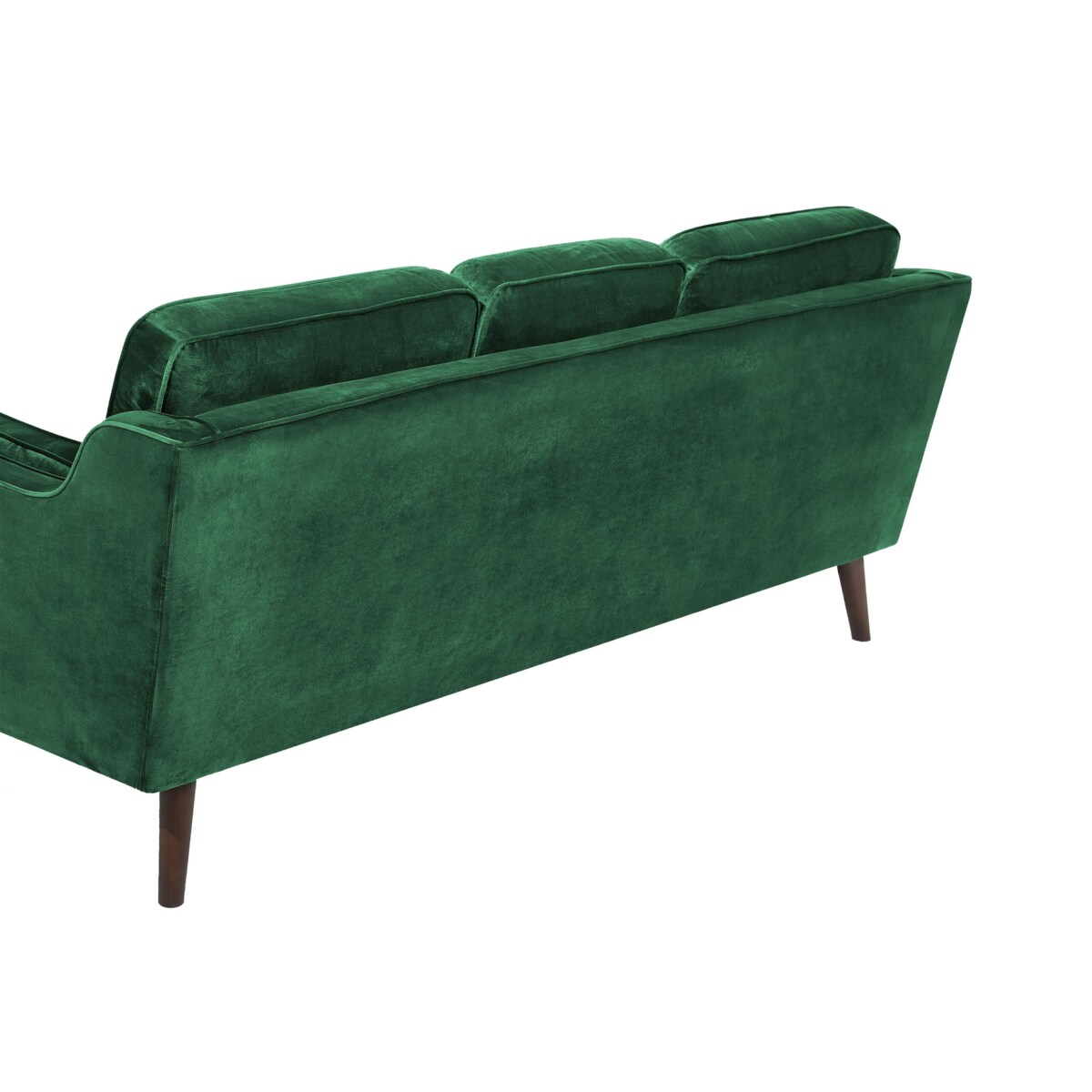 Sofa 3-osobowa welurowa zielona LOKKA