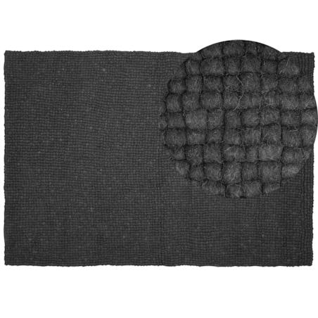 Dywan z filcowych kulek 160 x 230 cm ciemnoszary AMDO
