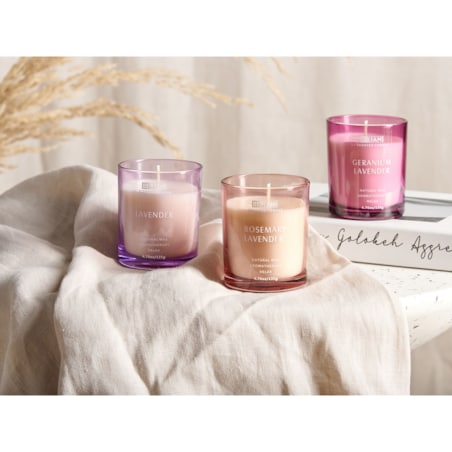 3 świece zapachowe sojowe lawenda/ rozmaryn z lawendą/ geranium z lawendą SHEER JOY