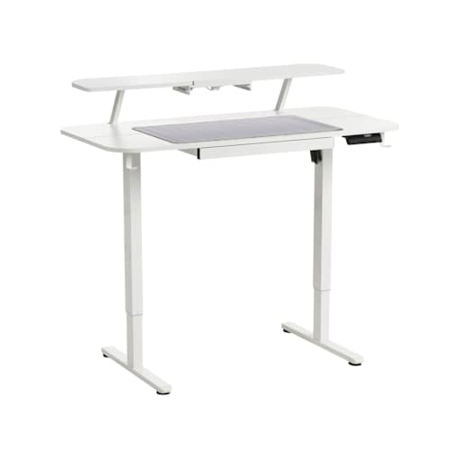 Biurko regulowane elektrycznie WILBANKS Biały 120 cm 60 cm Z portem USB