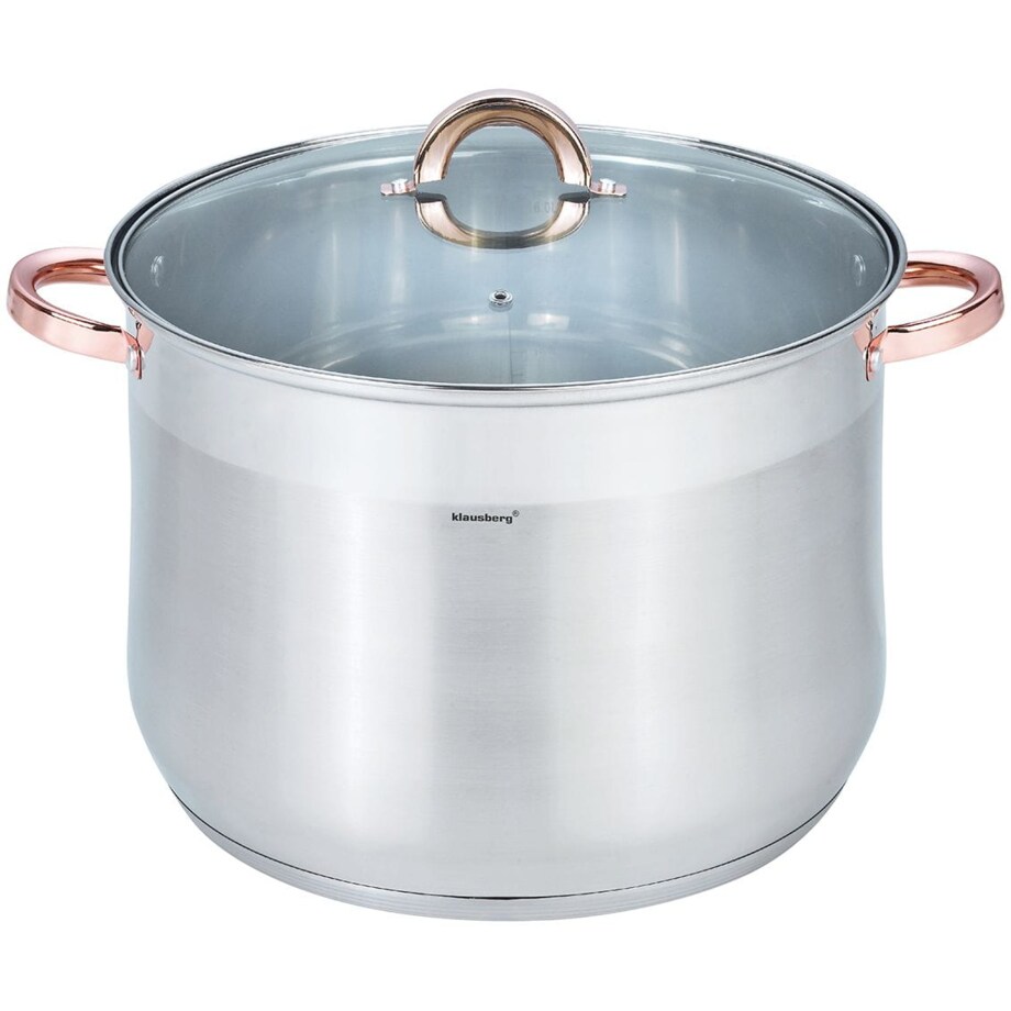 Garnek stalowy gastronomiczny duży 18.7L 32cm Rose Gold KLAUSBERG