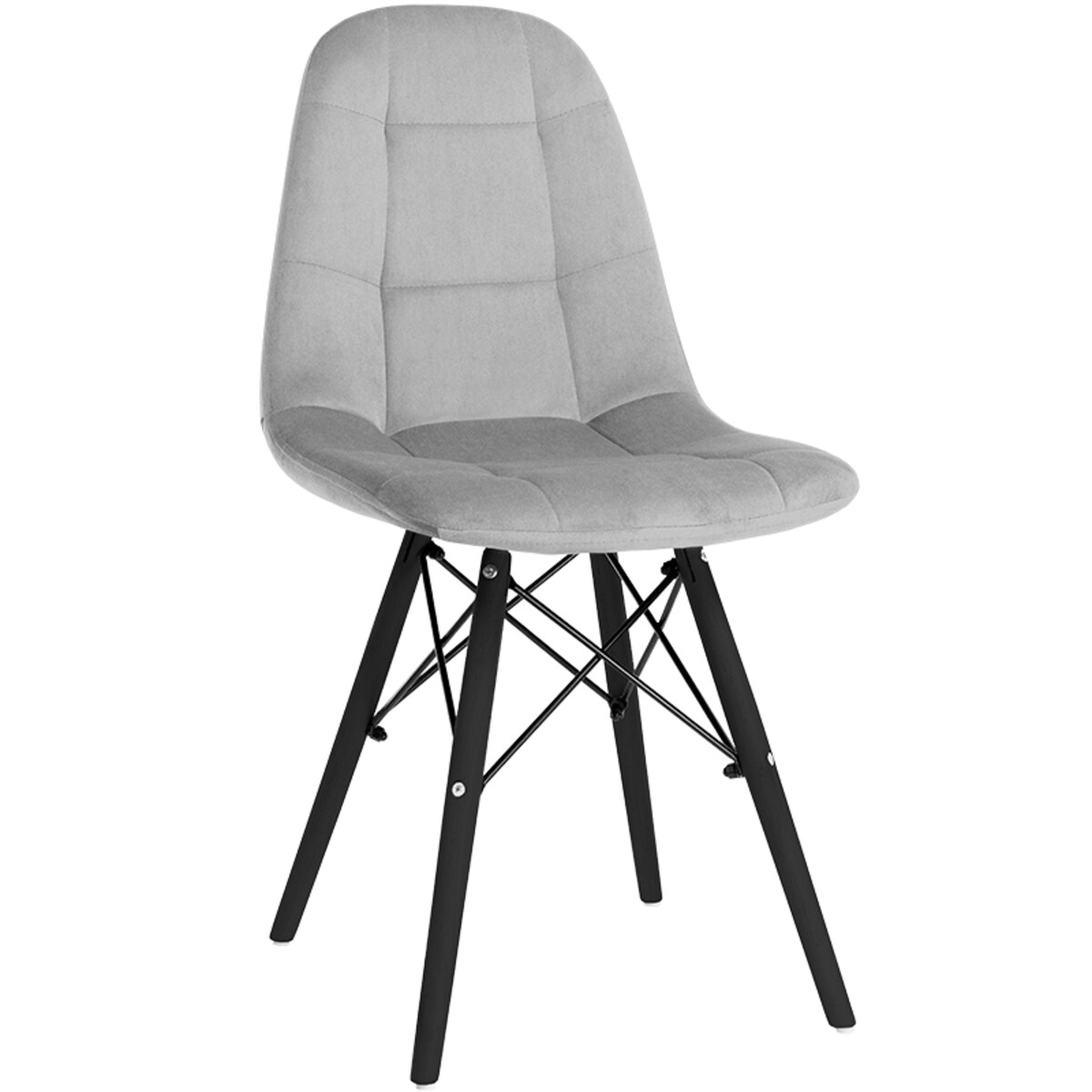 Krzesło Tapicerowane Welurowe Do Jadalni Salonu Pikowane Skandynawskie