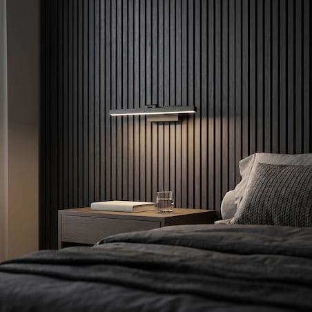 Kinkiet App1866-1W 40Cm Led Czarny, Aluminium, Tworzywo Sztuczne