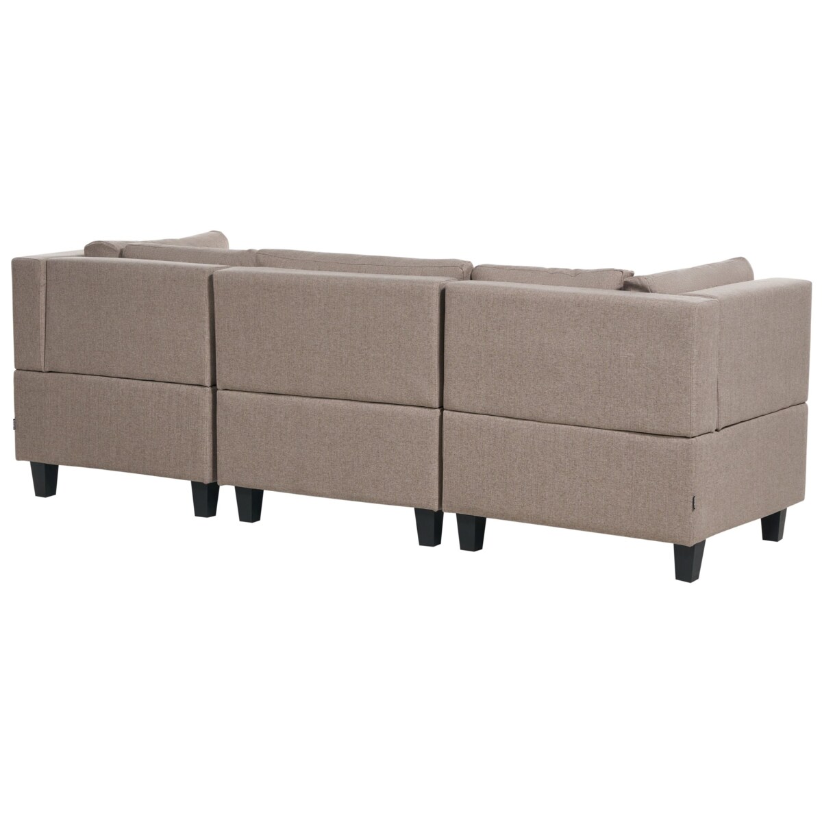 Sofa modułowa 3-osobowa z otomaną brązowa UNSTAD