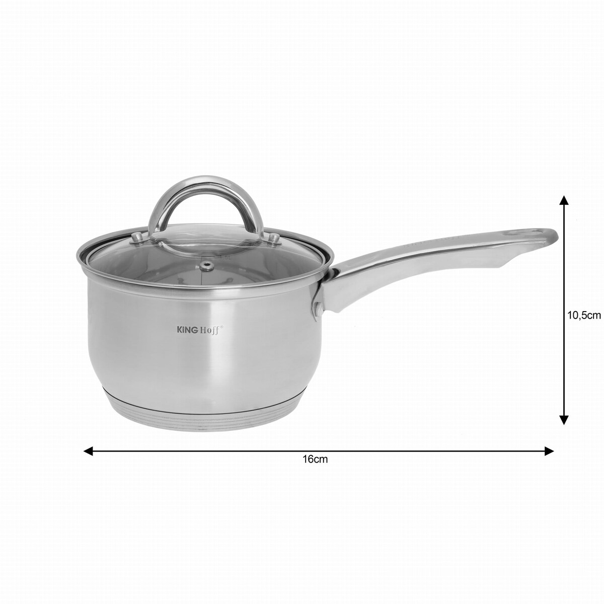 Zestaw garnków stalowych na indukcję 10 ele. 2.1/2.1/2.9/3.9/6.6L garnki komplet KINGHOFF Silver