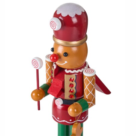 Zestaw 2 figurek dekoracyjnych GRANSJON Dziadek do orzechów 35 cm Pomarańczowy
