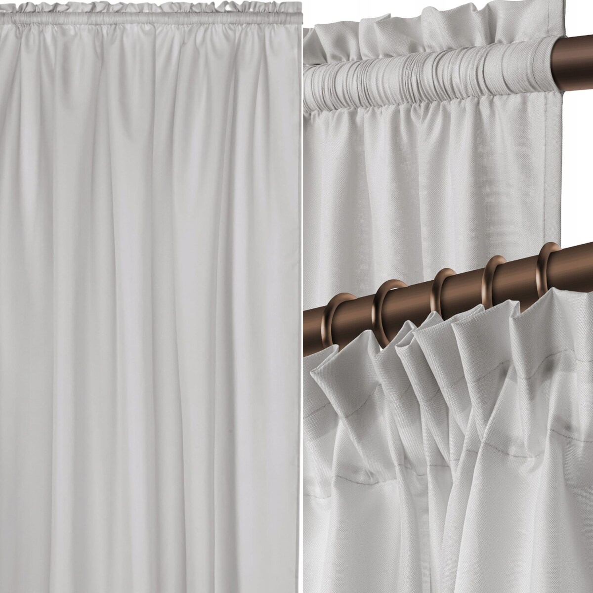 Zasłona Ogrodowa Wodoodporna Tarasowa na Taśmie Żabki Tunel Haczyki 140 x 250